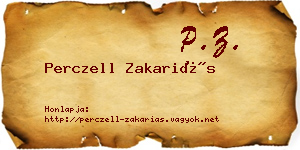 Perczell Zakariás névjegykártya